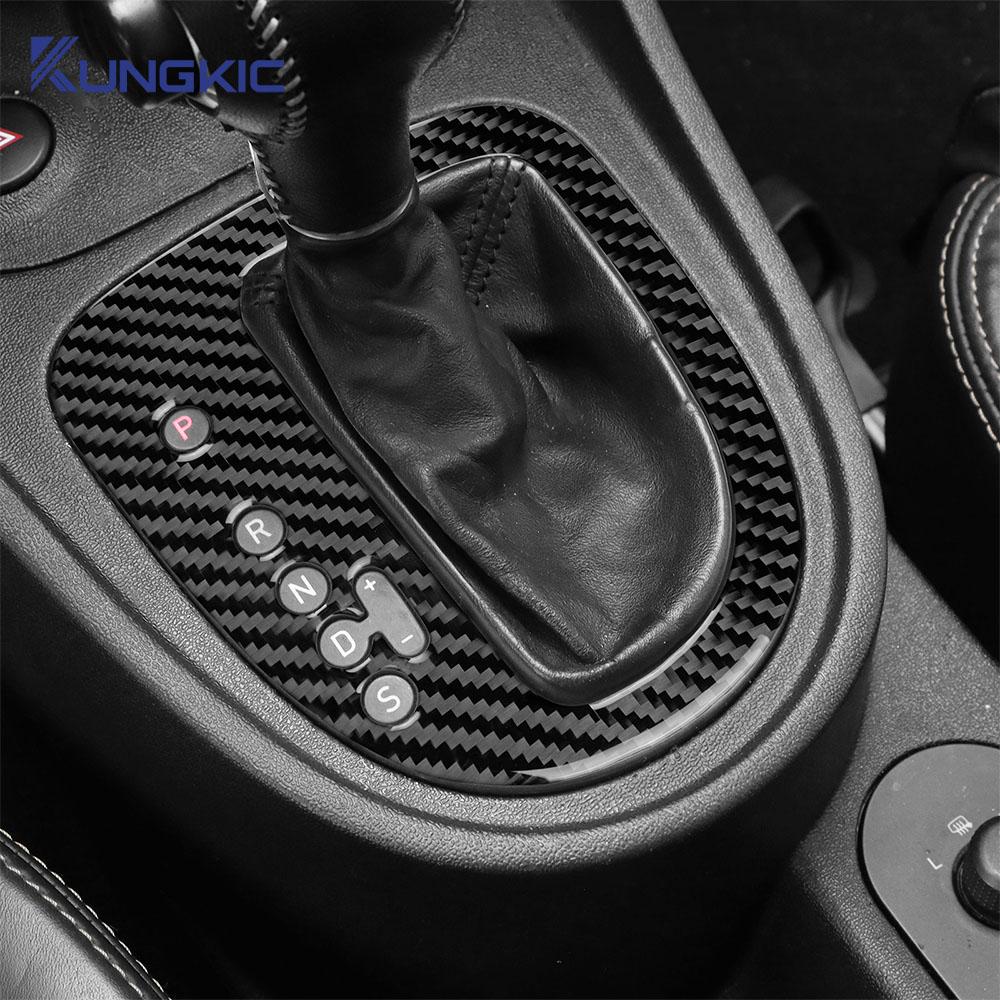 For Seat Leon 2005 2006 2007 2008 2009 2010 2011 2012 Real Soft Carbon Fiber Sticker LHD RHD Car Inner Gear Shift Panel Trim
