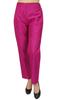 Phagun Women's Beige Dupion Pants High Waist Narrow Bottom Trousers-Large