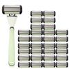 Eight-Layer Blade Men's Manual Razor with Replaceable Head