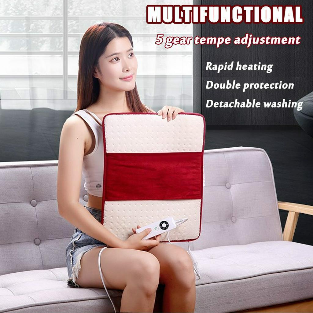 220V Electric Heated Pad Heat Mat Heating Blanket Warming Bed Carpet Feet Cushion Neck Back Shoulder Pain Relief Body