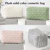 Large Capacity Plush Solid Color Cosmetic Bags Portable Women'S Toiletry Organizer Makeup Handbag Travel Toiletry Bag Pen Pouch