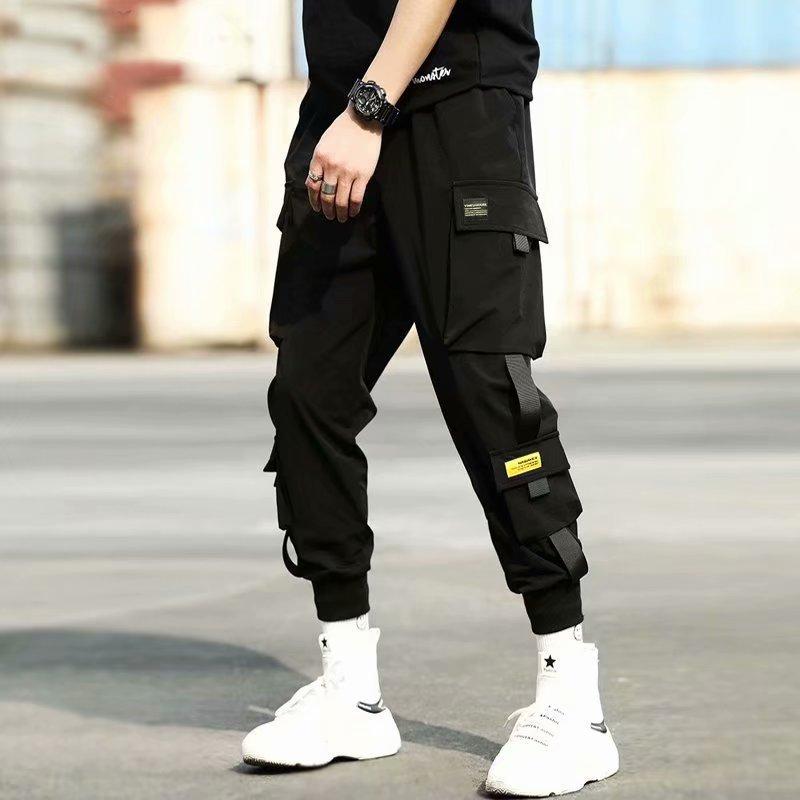 Work Pants Men's Summer Hip Hop Sports Men's Pants Trend Loose Bundle Foot Casual Long Pants