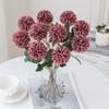 Artificial Flowers Silk Ball Chrysanthemum Bouquet For Wedding Home Decor Manual Flower Arrangement Accessories Fake Plants