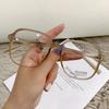 Professional Ultra Light Matte Tea Myopia Eyeglasses Fashionable Anti Blue Light Near Sight Glasses Women  Large Frame Eyewear