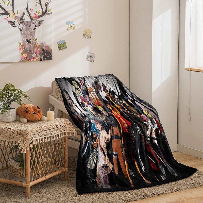 Flannel Fleece Blanket 3D Printed Sofa Blanket Thickened Blanket