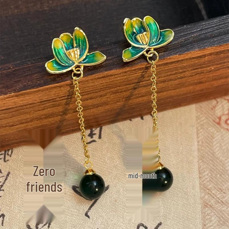 Silver Needle Dongdaemun Fresh Colorful Earrings - Simple, Versatile, Luxury Studs with a High-End Sense