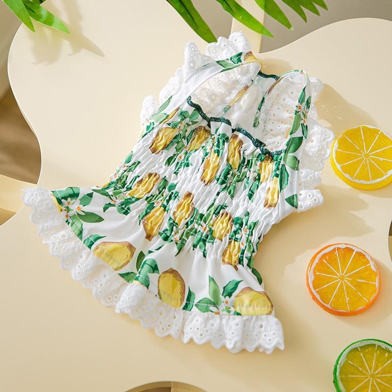 Pet denim skirt kitten dog anti-hair loss summer thin pet clothes cat clothing dress dress suspender skirt