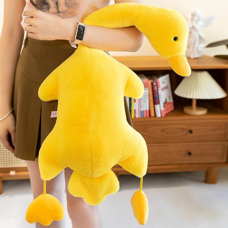 Fleece toy doll can call duckling doll export cute duck pillow big white goose doll