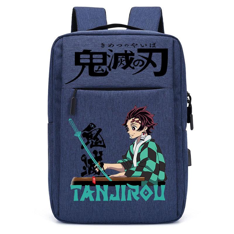 Japan Cartoon Comics Demon Slayer USB Charging Backpack Large Capacity Student Casual Backpack 0004