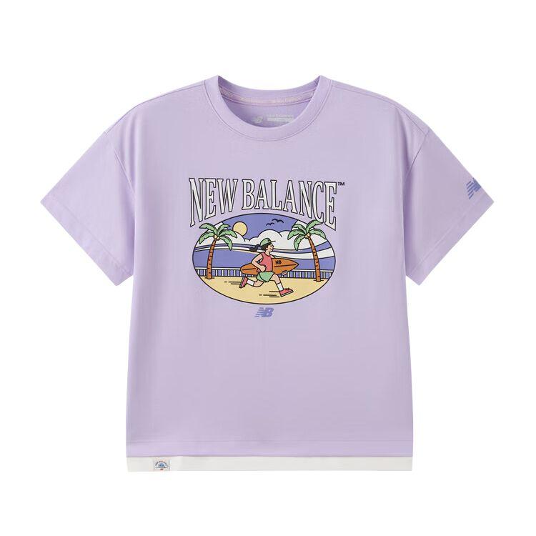 New Balance T Shirt Children Aged 3 7 Years Old 7EF22013-LAV 110