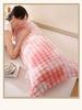Double-Sided Thick Bubble Milk Velvet Long Pillowcase - Solid Color & Coral Fleece for Winter Couples