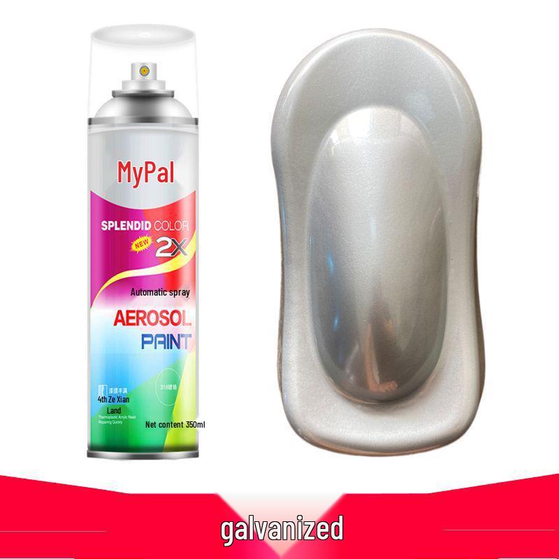 Chrome Self-Spray Stainless Steel & Rust-Proof Paint for Electroplated Metals, Galvanized Surfaces in Silver, Black, & White
