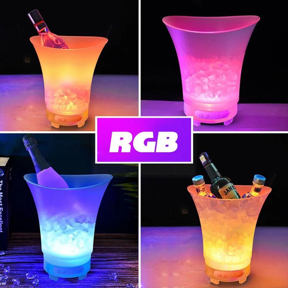 with Bluetooth speaker LED Ice Bucket Colorful Radiant Light Up Ice Cube  KTV