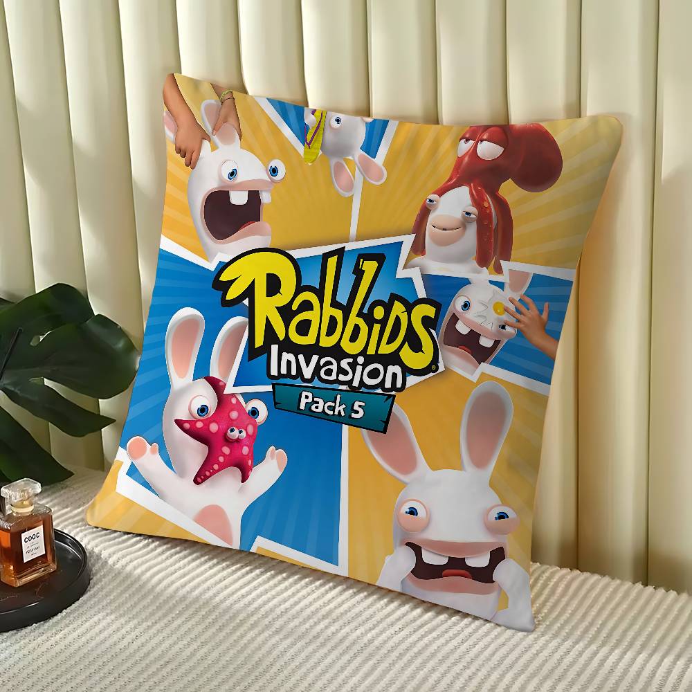 

R-Rabbids Invasion Pillow Cover Design Cushion Cover Decor Holiday Decorati 16x16Inch