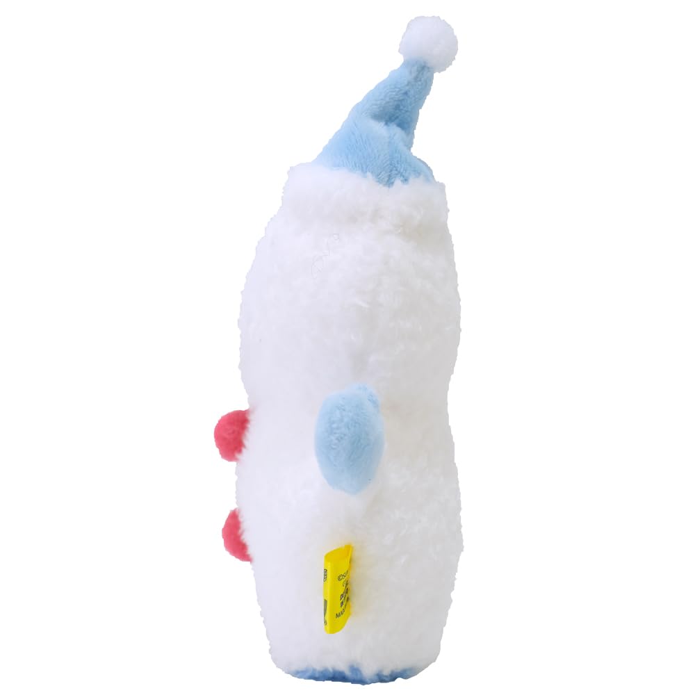 SunLemon Fluffy Snowman Plush Toy, Size S, 15 x 6 x 17.5cm, Blue, Cute, Perfect for Winter, Christmas, Snow, and New Year's, P-9912