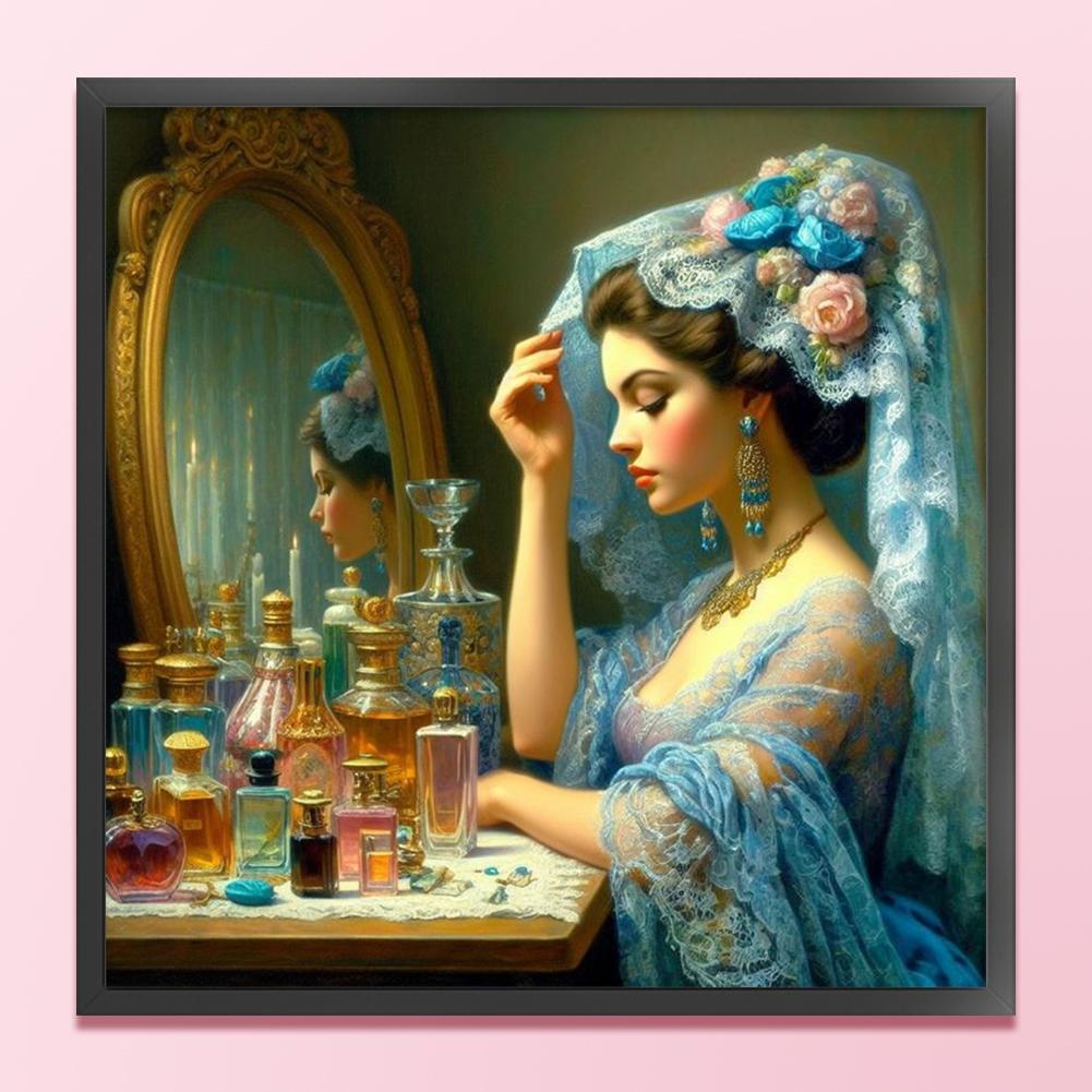 Πλήρες κέντημα Οικολογικό βαμβακερό νήμα 11CT Printed Girl Cross Stitch Kit Art