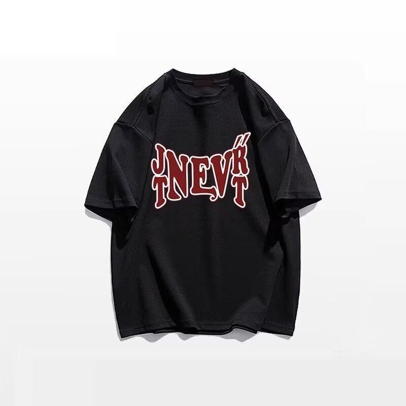 Short Sleeved T-Shirt Trendy Brand Loose Couple Oversized Unisex Style Half Sleeved 2024 T-Shirt Top