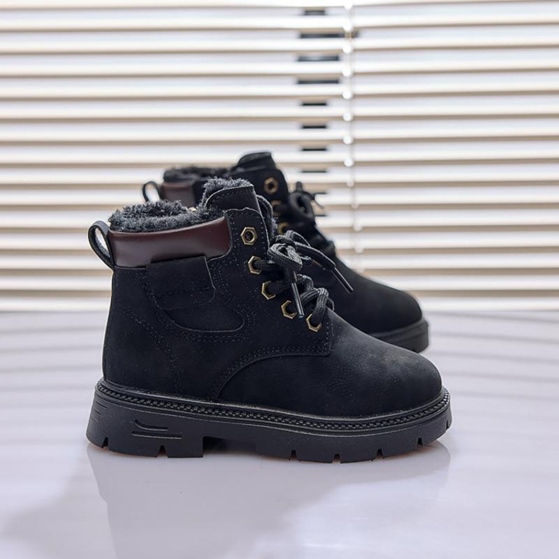 Comfortable Versatile Thickened Warm Kids Martin Boots Soft Sole Winter Ankle Boots For Boys And Girls