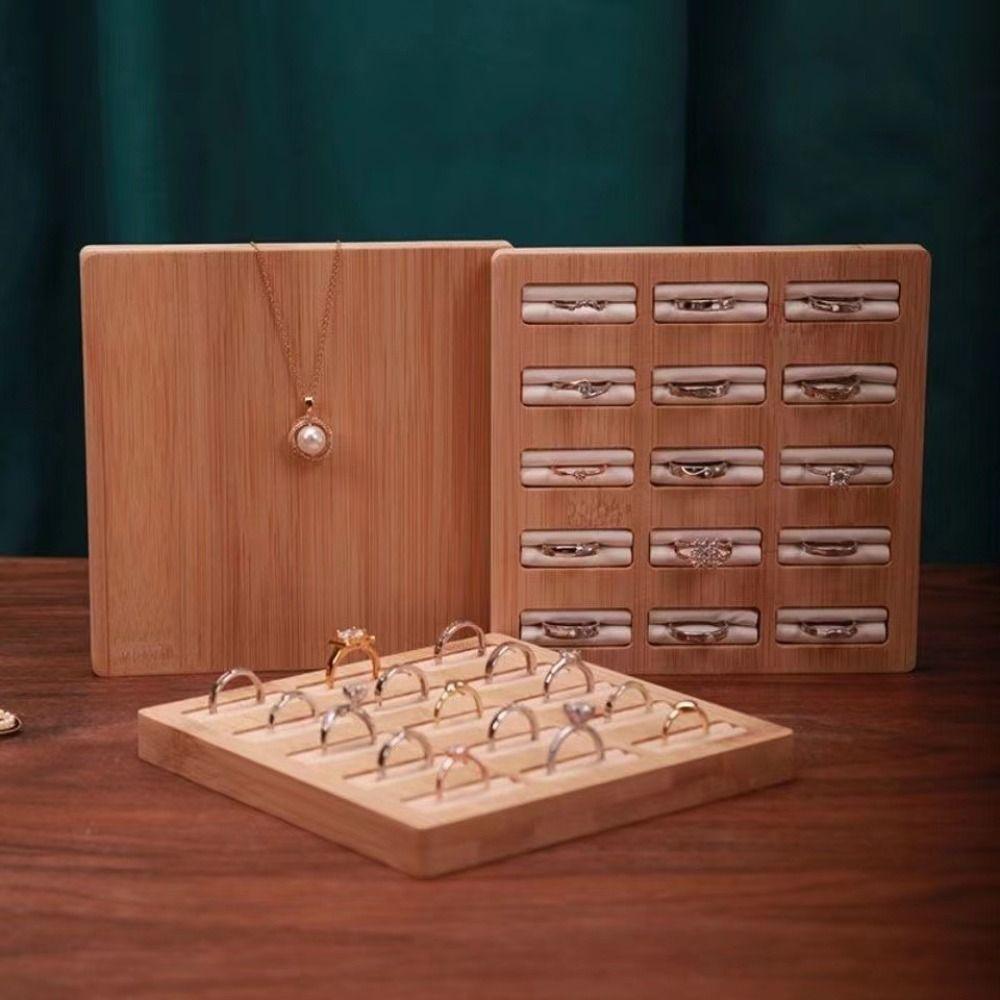 Exquisite Design Ring Storage Tray 15 Grids Jewelry Earrings Organizer Jewelry Accessories