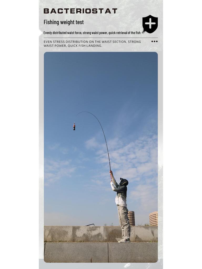In Stock: Free Shipping - Ultra-Light 28 Tones Carbon Fiber Fishing Rod with Four-Position Adjustment