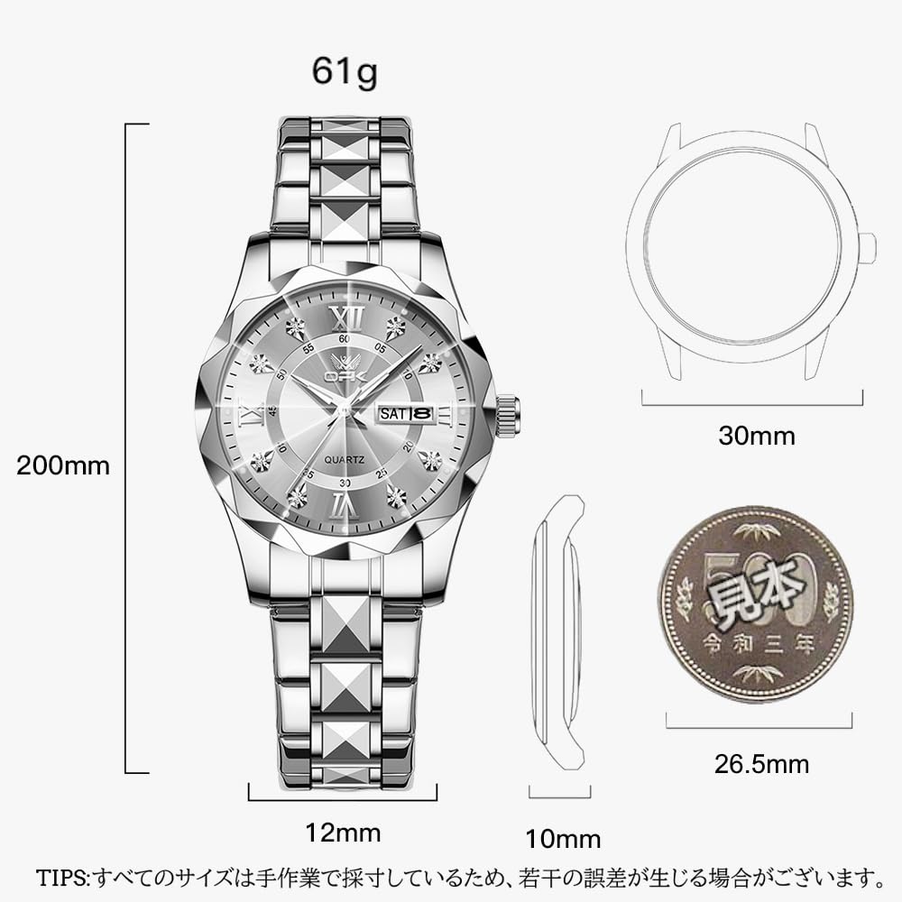 OPK Women's Watch Quartz Wristwatch Popular Simple Elegant Lightweight Easy to Read Waterproof Luminous blue