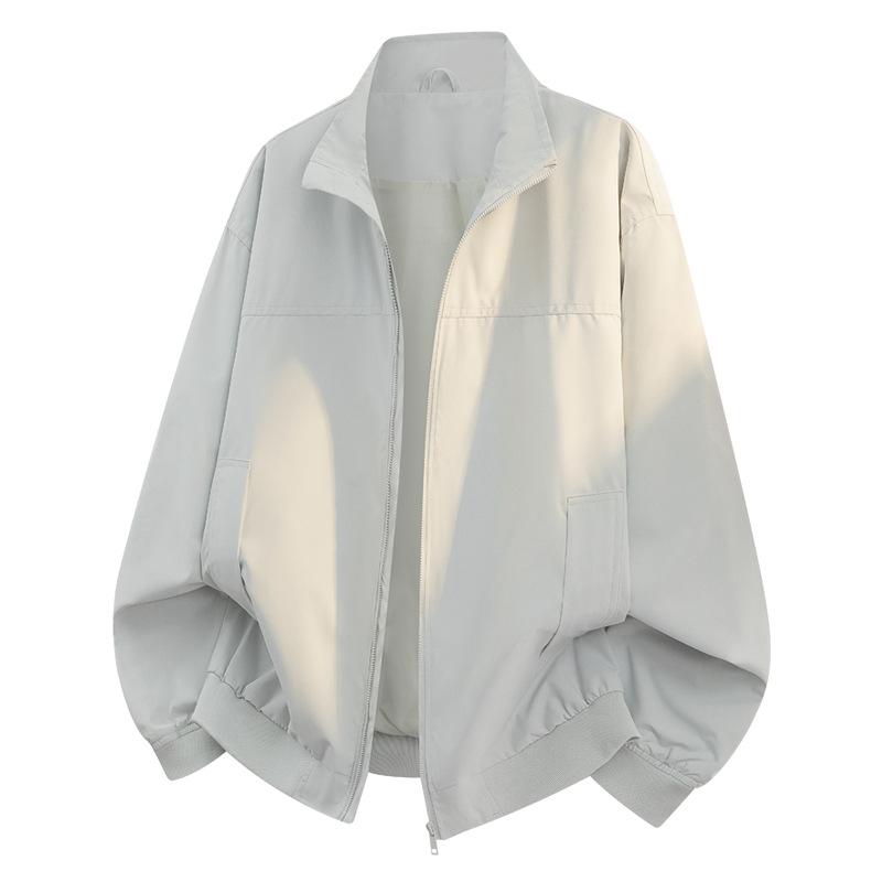 New Autumn Top Stand-up Collar Trendy Brand Spring and Autumn Tooling Flight Jacket