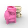 1/2Head-Planter Silicone Mold Face Flower Pot Concrete Mold Face Statue Planter Mold Face Flower Vase Epoxy Casting Mold