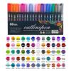 48-Color Double-Line Pen Set: Dreamy Glitter, Metallic, & Fluorescent Markers