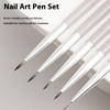 Nail Art Brush Checker Nail Drawing Painting Line Brush Uv Gel Brush Detail Brush Nail Art Tool Acrylic Diy Design Manicure Tool