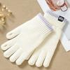 Warm Full Finger Gloves Thumb Opening Women's Mittens Gifts Knitted Gloves  Winter Commuting