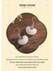 Ancient Gold-Plated Auspicious Cloud Earrings with Imitation Hetian Jade