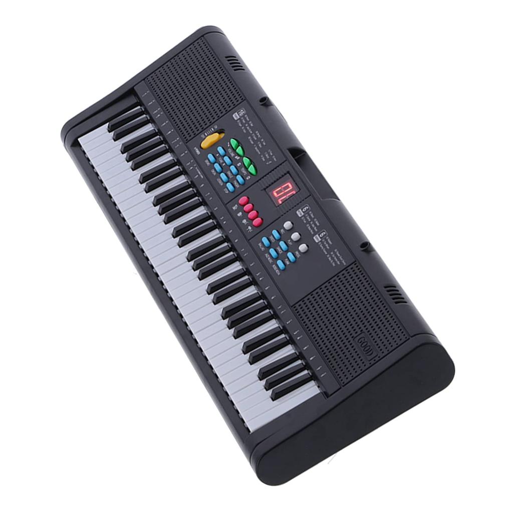 TOPINCN 61 Keys Electronic Keyboard Piano MQ6186 Multi-Function Microphone Touch Feel Home Use Lightweight USB Connection for Beginners Silent