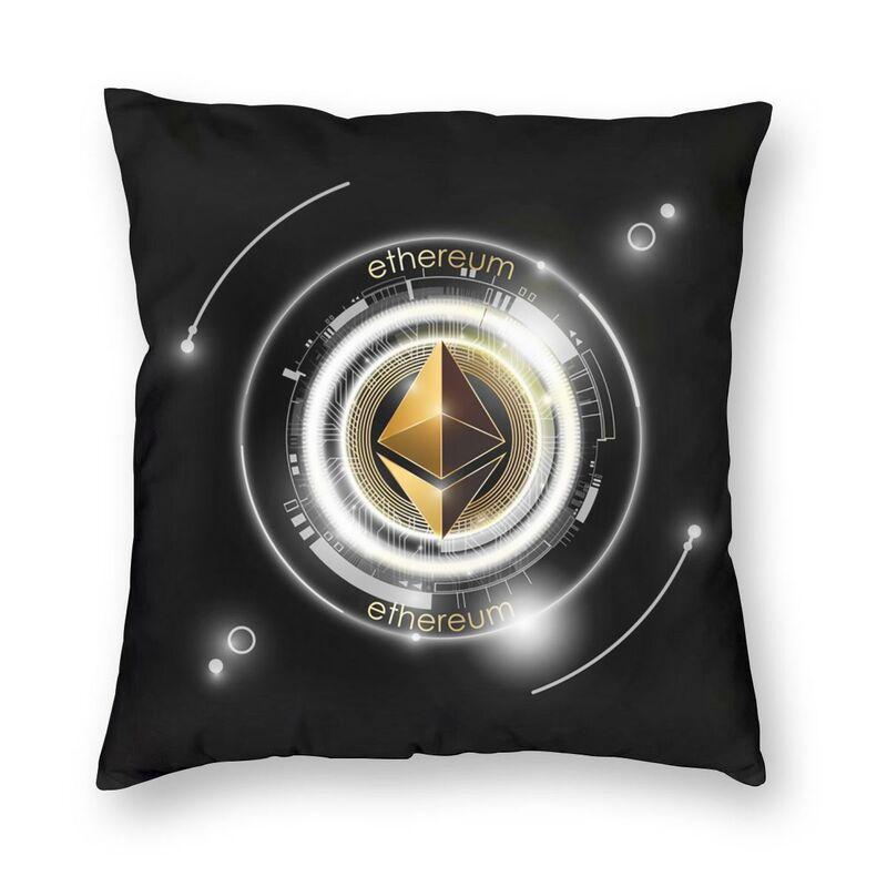 Bitcoin Cryptocurrency Square Throw Pillow Cover Decoration Print Ethereum Blockchain Btc Cryptocurrency Cushion Cover for Sofa