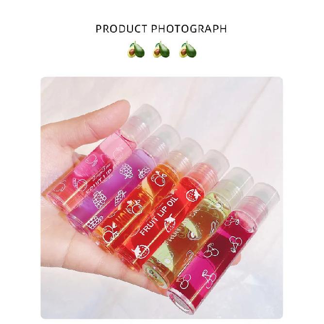 Roll-On Lip Oil, Moisturizing and Hydrating Lip Gloss, Nourishing Lip Balm Liquid for Smooth and Soft Lips, Long-Lasting Shine