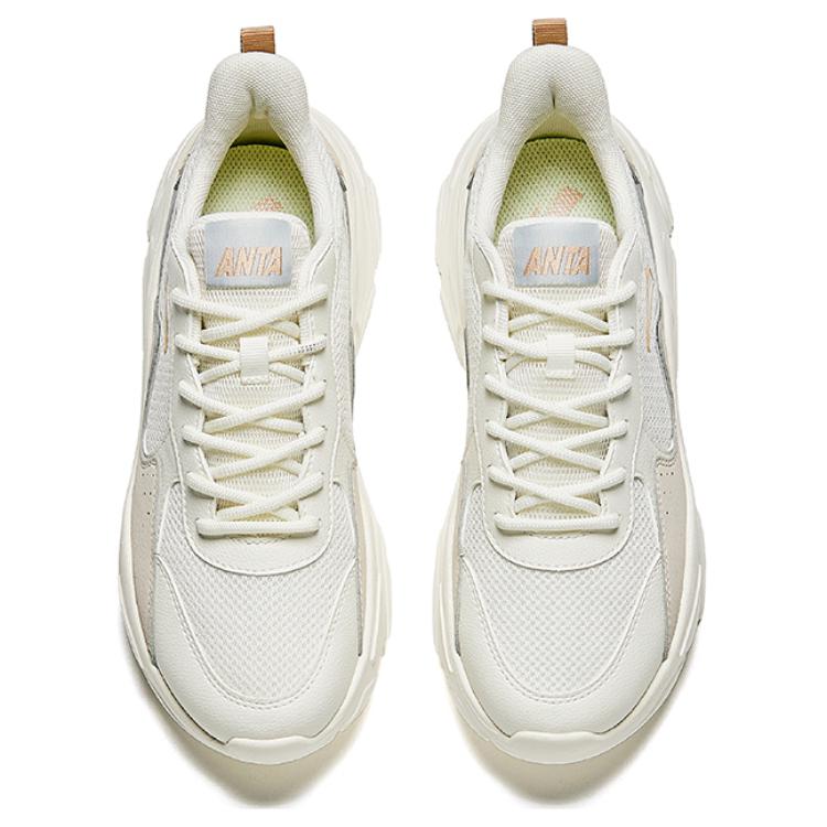 New Anta Life Collection Cushioned Slip-Resistant Low-Top Casual Shoes Women's Ecru 922438813-1
