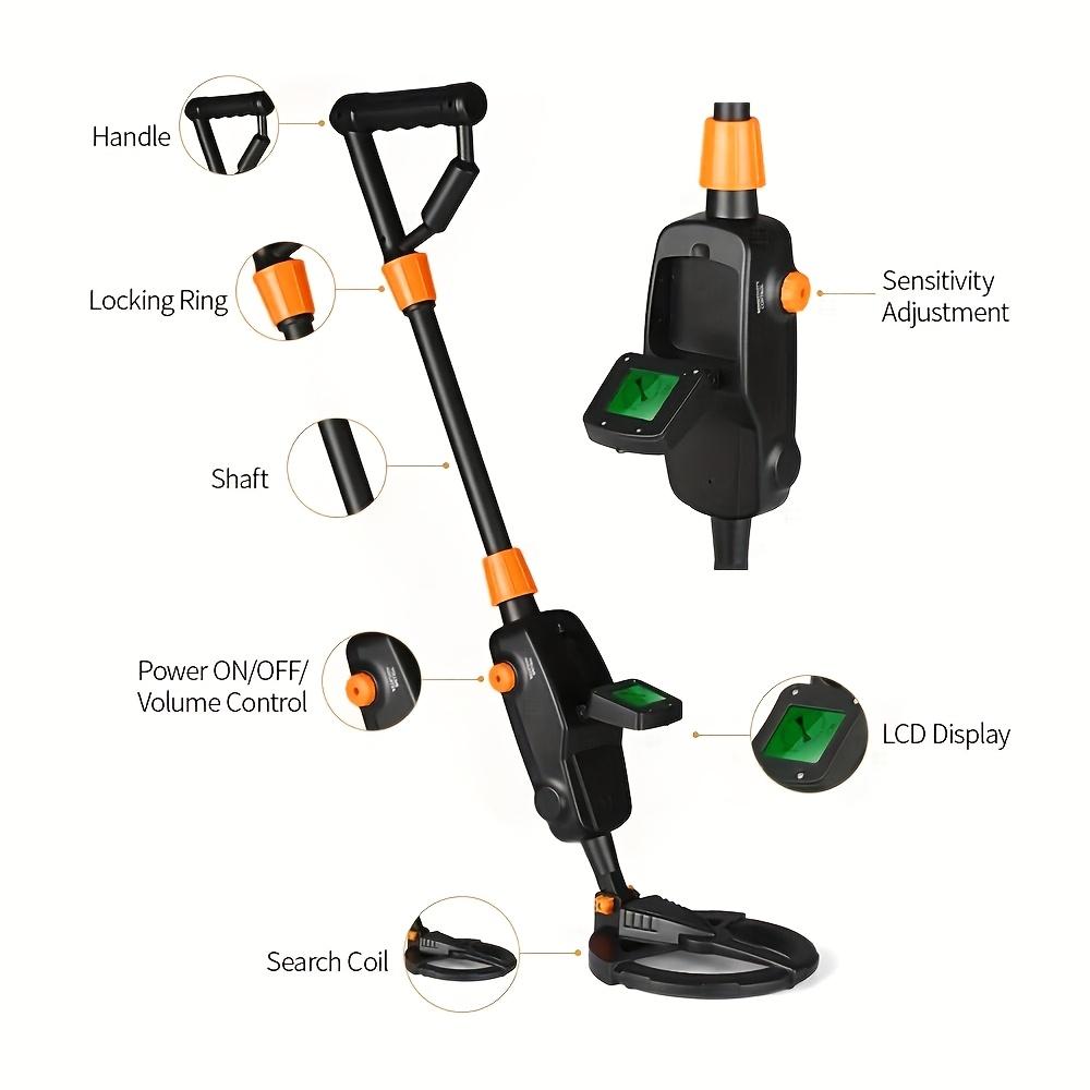 Lightweight Children Metal detector MD-1008A,Kid's Golder Finder Treasure Hunting Waterproof Search Coil LCD Detector
