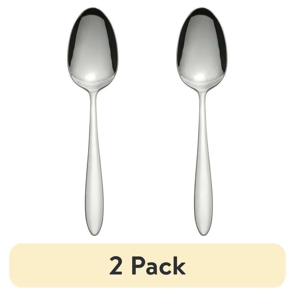 

2 Pack Stainless Steel Serving Spoon High Quality Flatware Dishwasher Safe Durable Mirror Finish Perfect Everyday Use United States