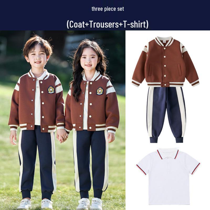 Children's Autumn & Winter Windbreaker Set: School & Kindergarten Uniform, 3-Piece Sportswear.