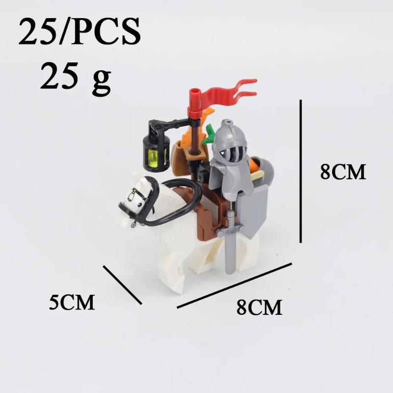 City Creativity DIY Medieval Military Knight Carriage Chariot MOC Model Building Blocks Bricks Educational Children's Toys Gift