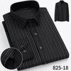 Men's Bamboo Fiber Long Sleeved Wrinkle-Free Comfortable Breathable Fit Striped Solid Shirts Business Casual Blouses Plus Sized