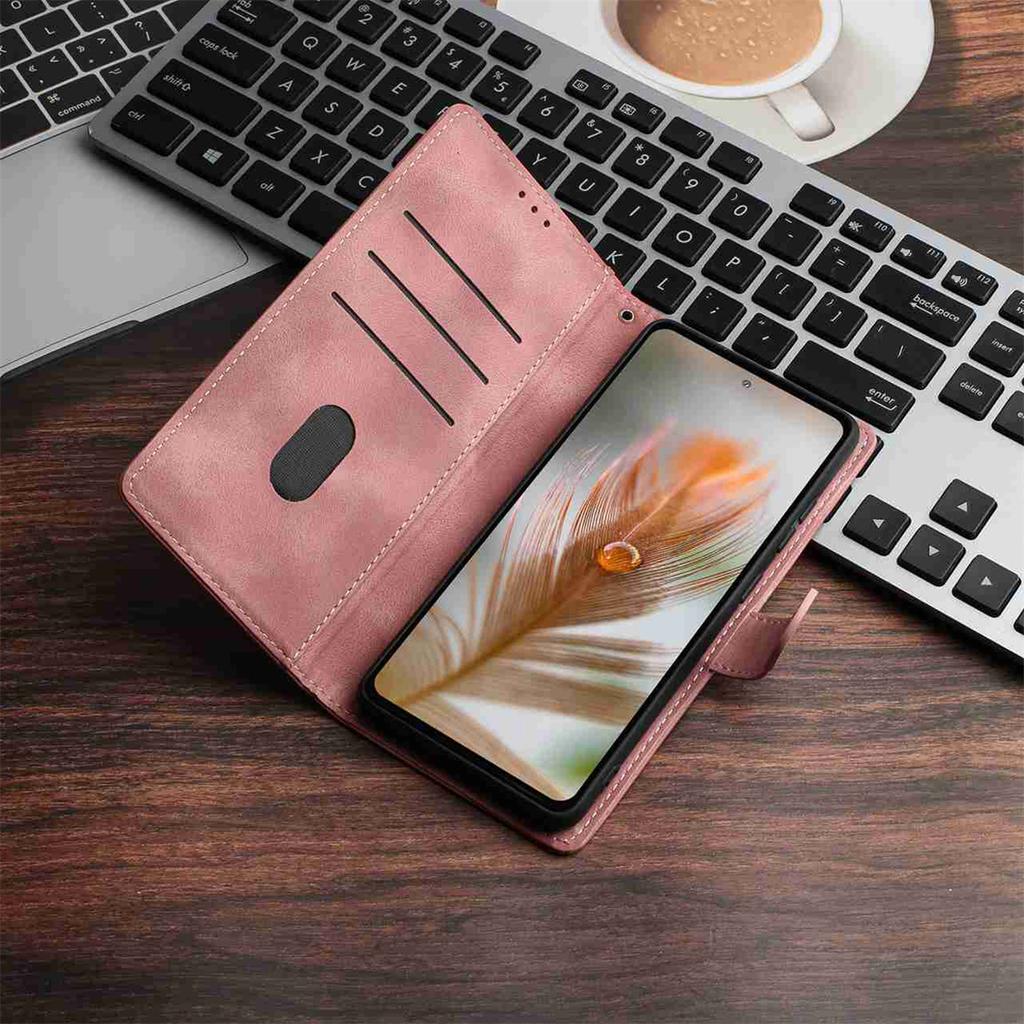 Quill Pen Embossed Pattern Flip Card Design Wallet Case for TCL 40 XL/40R/40X/40SE.TCL 403/405/406/408 (8-Color)