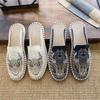 Fashion Outdoor Half Shoes Slippers for Men Genuine Leathe Mules Elegant Fun Designer Luxury Low Price Trend 2025 Original Summer Sale