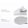 Air Force 1 Low GS Rainbow Lace Swoosh Kinder-Sneaker Weiß Mehrfarbig Terra-Blush FQ4948-100