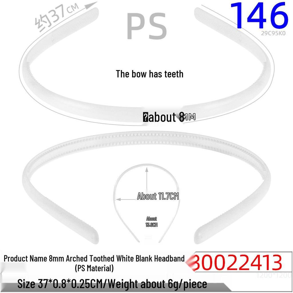 0.8cm Black Bow Headband with Double Row Teeth - Universal DIY Chenille Stem Accessory