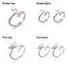 Adjustable Rotatable Bee Fox/Snake Knitting Loop Crochet Ring Yarn Guides Finger Wear Thimble Ring