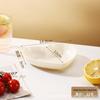 Heart-shaped Snack and Fruit Dish for Dining or Coffee Table