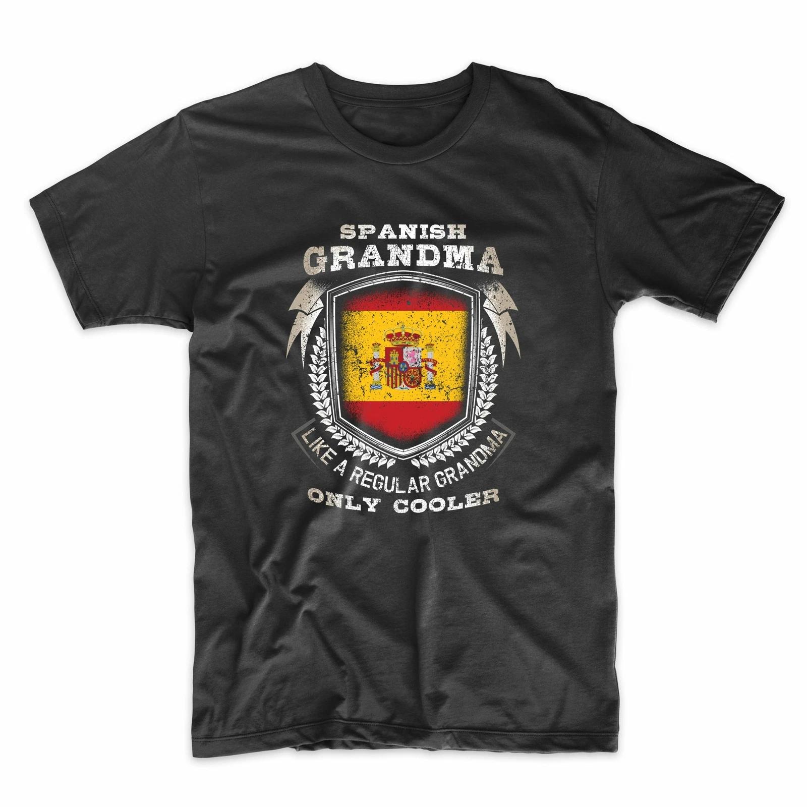 Spanish Grandma Like A Regular Grandma Only Cooler Funny Flag T-Shirt M