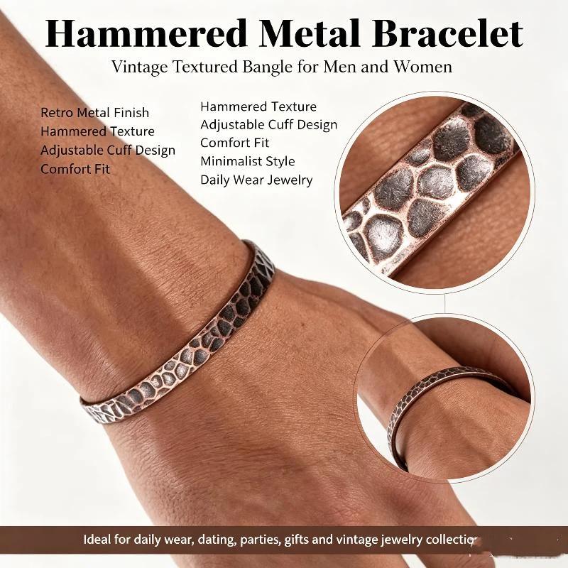 Pure Copper Cuff Bracelet Hypoallergenic Fashion Design Smooth Vintage Finish for Trendsetters Daily Street Wear