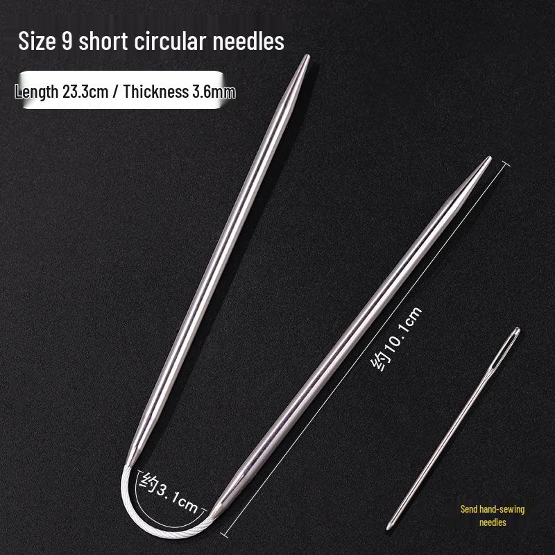 Stainless Steel Circular Knitting Needle Set for Sweaters and Sleeves