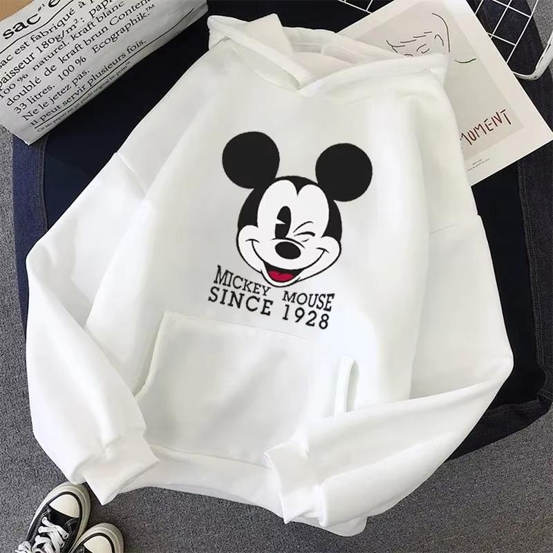 

Funny Cartoon Print Sweater Men s and Women s Hoodies Hip-hop Mickey Mouse Print Autumn and Winter Fashion Original Style S